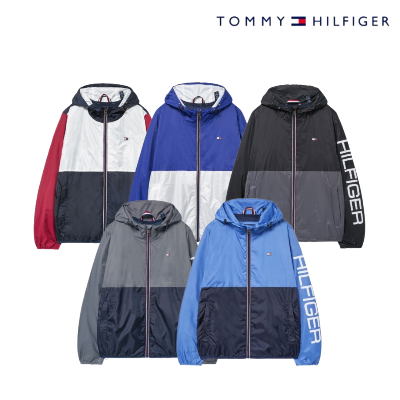 [타미힐피거] TOMMY 남성 레인 위드브레이커 자켓