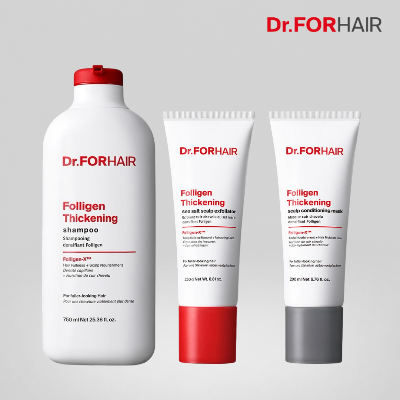[닥터포헤어] 탈모+볼륨강화 올인원 세트_저자극 폴리젠 씨크닝 샴푸 500ml+스칼프 엑스폴리에이터 250g+스칼프 컨디셔닝 마스크 200ml